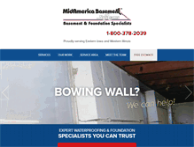 Tablet Screenshot of midamericabasementsystems.com